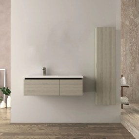 Mobile bagno 100 cm rovere sbiancato Mod. Mono Slide