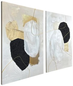 Set di quadri con elementi dipinti a mano 2 pz 50x70 cm Crystal – Styler