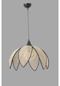 Lampadario a sospensione FUME 1xE27/40W/230V ø 40 cm nero/beige