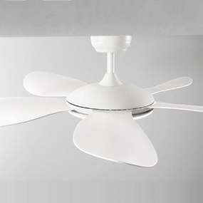 Ventilatore con struttura in metallo. Colore bianco opaco