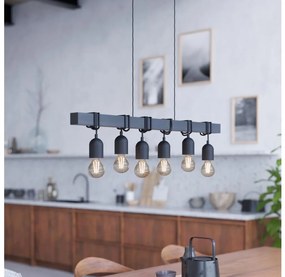 Eglo 44062 - Lampadario a sospensione TOWNSHEND 6xE27/60W/230V