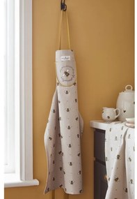 Grembiule in cotone beige e giallo Bumble Bees - Cooksmart ®