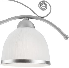 Lampadario a sospensione con catena RETRO II 3xE27/60W/230V argento