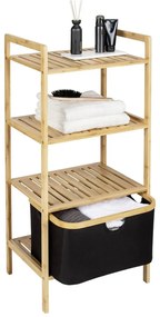 Mensola da bagno in bambù nero/naturale 44x93,5 cm Ecori - Wenko