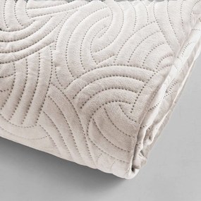 Set con copriletto e federa color crema in velluto 240x260 cm Solange – douceur d'intérieur