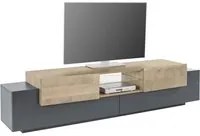 Mobile Porta Tv Moderno 220x40/45x51cm - ZENITH Colore: Antracite