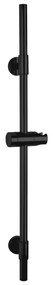 Asta doccia a parete in acciaio inox nero 66 cm Basic - Wenko