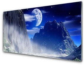 Rivestimento parete cucina Montagne Notte Luna Paesaggio 100x50 cm