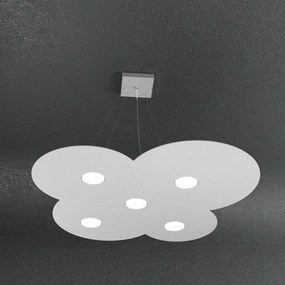 Sospensione Moderna Cloud Metallo Grigio 5 Luci Gx53