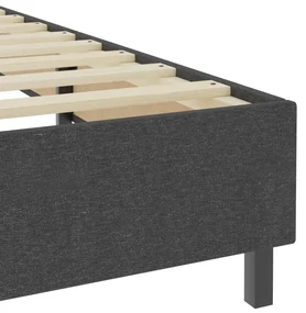 Letto a molle grigio scuro in tessuto 140x200 cm
