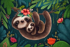 Carta da parati – Bradipi carini
