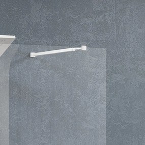 Doccia walk-in 150cm con staffe bianche vetro trasparente KW3000B - KAMALU