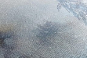 Stampa su tela – Lupo nel paesaggio innevato