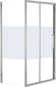 Pannello laterale per box doccia Record L 92 x H 195cm, Sp. 6 mm vetro serigrafato profilo silver