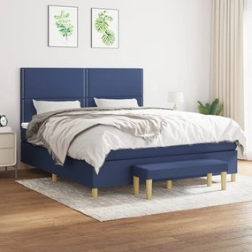Giroletto A Molle Con Materasso Blu 160x200 Cm İn Tessuto /