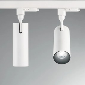 Proiettore Cilindrico Smile Alluminio Bianco Led 15W 3000K Luce Calda Cri80 50°