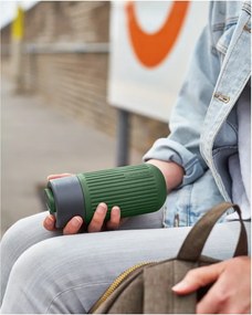 Tazza da viaggio verde in vetro 340 ml – Black + Blum