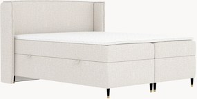 Letto boxspring fatto a mano con contenitore Segni, H4