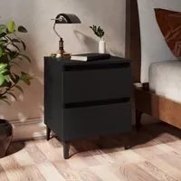 Comodino Nero 40x35x50 cm in Truciolato cod mxl 53500