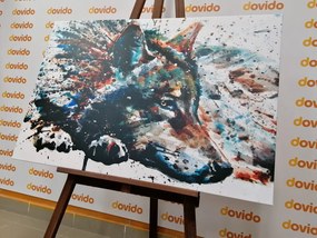 Stampa su tela – Lupo in acquerello