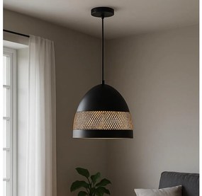 ONLI - Lampadario a sospensione con filo POLLY 1xE27/22W/230V nero