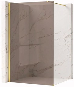 Parete doccia Rea Flexi Brown / Gold 80