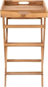 Tavolino di servizio da esterno in teak massiccio 29x39 cm Ronda – House Nordic