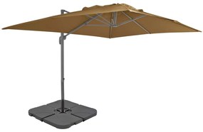 Ombrellone Da Giardino Con Base Portatile Tortora /