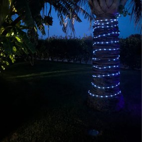 Tubo Luminoso 200 Led luci di Natale ad Energia Solare Bianco Freddo