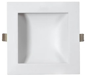 Faro LED da incasso Quadrato Luce INDIRETTA 12W Foro 130x130mm Colore Bianco Caldo 3.000K