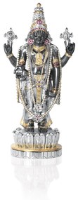Statua “Balaji” nero e oro cm.7x23h.