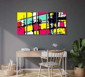 Quadri 5 pezzi – Pop-art stiloso