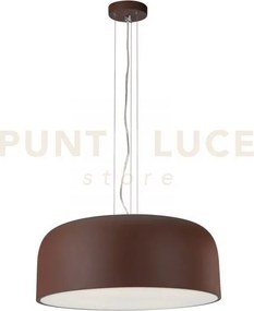 Lampadario a sospensione bistrot corten 4 luci attacco e27 52x52x22...
