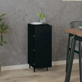 Credenza nero 34,5x34x90 cm in legno multistrato