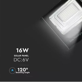 Faretto solare dimmerabile LED 16W 3,2V 4000K IP65 con telecomando