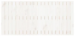 Testiera da parete bianca 127,5x3x60 cm legno massello di pino