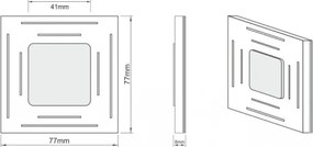 LDST SP-01-CB-BZ8- Illuminazione LED per scale SPACE 8xLED/1,2W/230V nero lucido