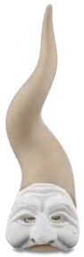 Bongelli preziosi corno con maschera pulcinella h 31 cm - varie colorazioni NOCCIOLA BIANCO