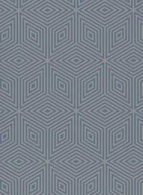 Paint & Paper Library Carta da parati Marquetry Tile - Blue Blood