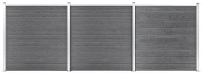 Pannello Di Recinzione İn Wpc 526x186 Cm Grigio /