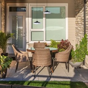 SET 2x LED Lampada solare a sospensione LED/6W/3,7V 2000 mAh IP44 + +TC