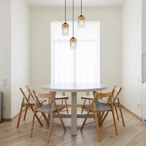 Globo 15557-3H - Lampadario a sospensione con filo FINCA 3xE27/40W/230V metallo/legno