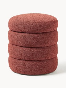 Pouf in bouclé con contenitore Alto