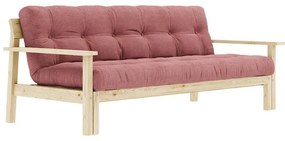 Divano letto in velluto a coste rosa 218 cm Unwind - Karup Design