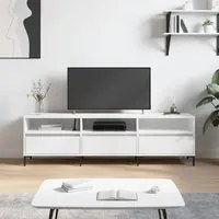 Mobile Porta TV Bianco 150x30x44,5 cm in Legno Multistrato 831284