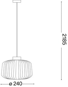Ideal Lux - Lampadario a sospensione con filo MINT 1xE27/60W/230V diametro 24 cm verde