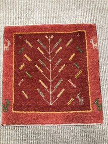 Gabbeh Tappeto persiano 40 x 40 Rosso (Iran) Annodato A Mano