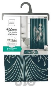 Tenda da doccia 180x200 cm Ginkoblue - douceur d'intérieur