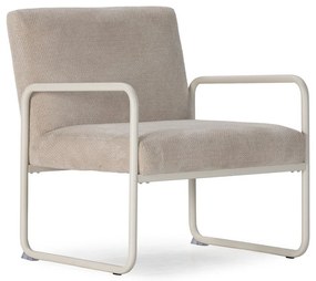 Poltrona beige con rivestimento in ciniglia Vince – MOME