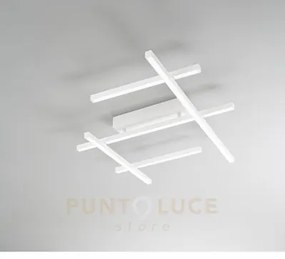 Lampadario a soffitto a led net 8088 b ct bianco opaco